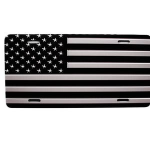 AMERICAN TACTICAL Flag Metal Car Novelty License Plate Auto tag. USA flag, U.S. Flag. Brushed Look 3D Effect
