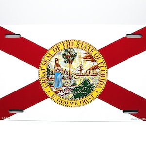 FLORIDA STATE FLAG Metal Car Novelty License Plate Auto Tag