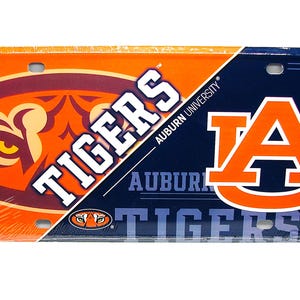 Officially Licensed AUBURN UNIVERSITY TIGERS Metal Novelty Car License Plate Auto Tag