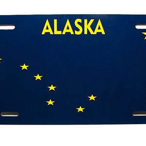 ALASKA STATE FLAG Metal Car Novelty License Plate Auto Tag