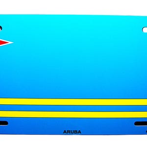 ARUBA FLAG Metal Car Novelty License Plate Auto Tag. ARUBAN Flag Car License Plate