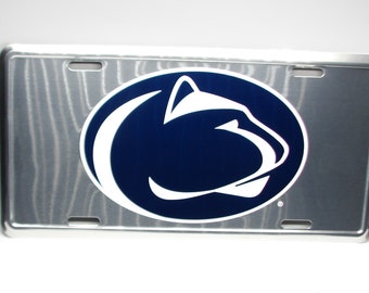 PSU Pennsylvania, Penn State University Nittany Lions 3D EMBOSSED Metal Car NOVELTY License Plate Auto tag