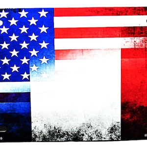 Tricolore, FRANZÖSISCH, FRANKREICH-FLAGGE Amerikanische Flagge Metallauto-Neuheitskennzeichen Auto-Tag