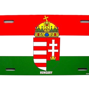 UNGHERESE BANDIERA UNGHERIA stemma metallo auto novità targa auto tag