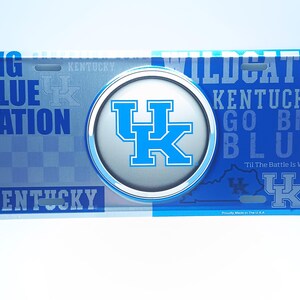 Officially Licensed UK University of Kentucky Wildcats 3D EMBOSSED Metal Car NOVELTY License Plate Auto tag