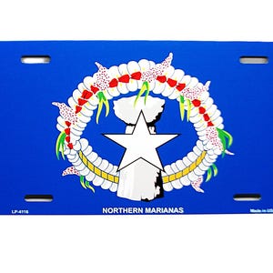 NORTHERN MARIANA ISLANDS Flag Metal Car Novelty License Plate Auto Tag