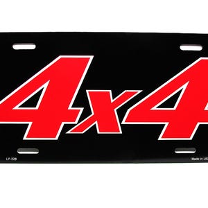 OFF ROAD 4x4 Metal Car Novelty License Plate For Truck Jeep Suv 4x4 Auto tag