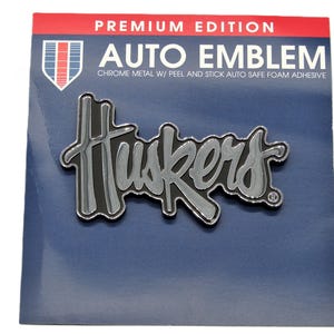 NCAA Officially NEBRASKA CORNHUSKERS Huskers University of Nebraska Premium Metal Auto Emblem Decal Sticker
