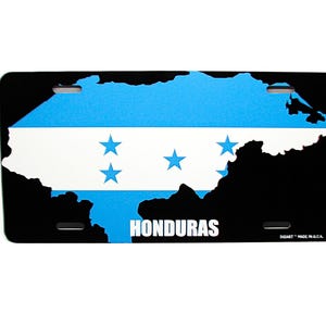 HONDURAS Flag MAP Metal Car Novelty License Plate Auto tag. Bandera Honduras