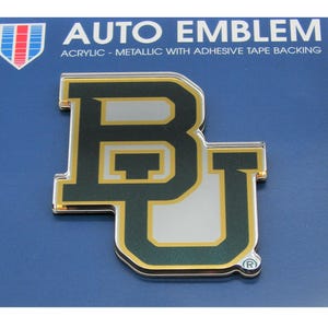 Officially NCAA Licensed BAYLOR BEARS Acrylic Metallic Laser Cut 3D Auto Emblem Sticker Decal