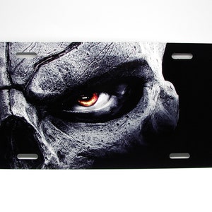 SKULL Metal Car Novelty License Plate Auto Tag