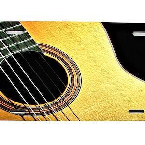 GUITAR GUITARIST Metal Car Novelty License Plate Auto tag. Musician Musical Music Car License plate