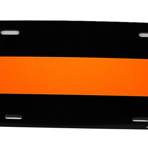 Thin Orange Line Search And Rescue SAR Coast Guard Metal Car Novelty License Plate Auto Tag