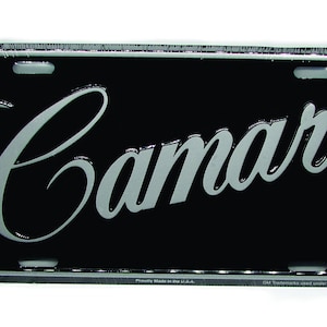 Officially Licensed CHEVY, Chevrolet CAMARO 3D EMBOSSED Metal Car Novelty License Plate Auto Tag