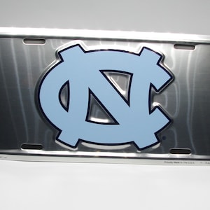 Officially Licensed Tar Heels University of North Carolina 3D EMBOSSED Metal Car NOVELTY License Plate Auto tag