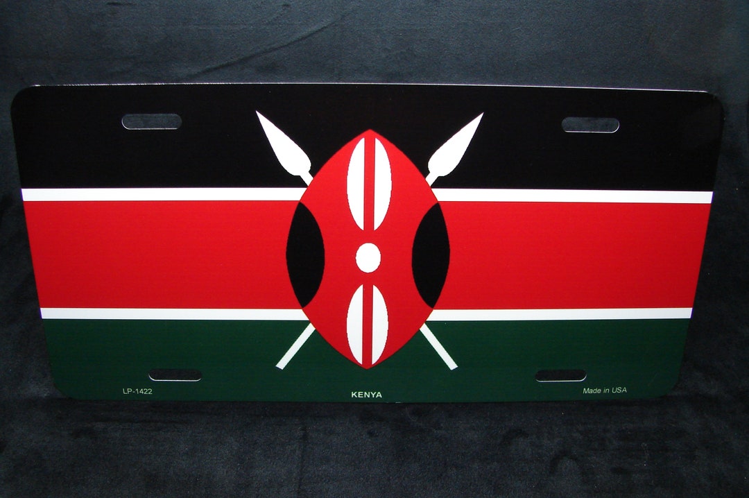 KENYA KENYAN FLAG Metal Car License Plate Auto Tag. Bendera Ya Etsy