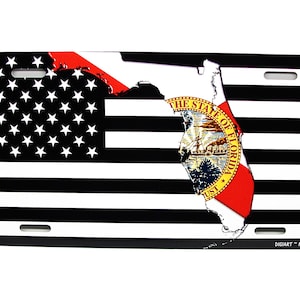 FLORIDA STAAT VLAG Kaart Amerikaanse Tactische Vlag Metalen Auto Nieuwigheid Nummerplaat Auto Tag