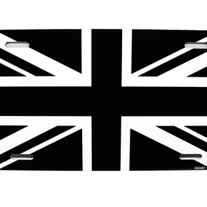 England BRITAIN BRITISH Flag Metal Car Novelty License Plate Tag Union Jack United Kingdom UK Flag Car License Plate Black & Black Format