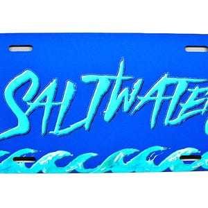ZOUTWATERLIEFDE SALTLIFE Strand Oceaan Zee Zon Zand Vissen Duiken Zeilen Varen Scubaduiken Surfen Life is a Beach Metalen Auto Nieuwigheid Nummerplaat