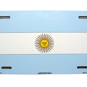 ARGENTINIEN, ARGENTINIER Flagge Metall Auto Neuheit Nummernschild Auto tag