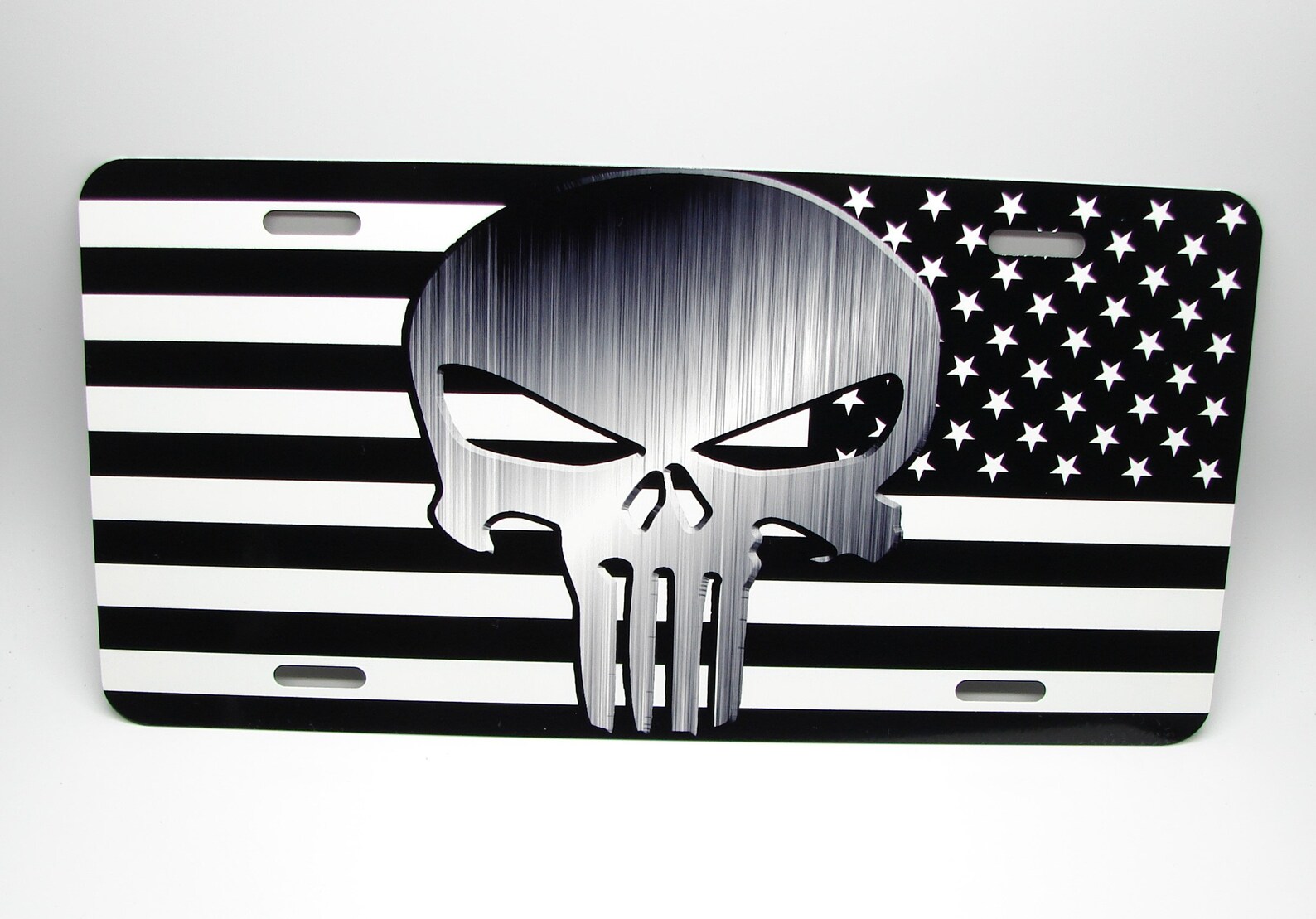 Placa De Matrícula Metálica Con Bandera Americana Y Logo De La Fuerza Aérea, Tamaño 12x6 Pulgadas