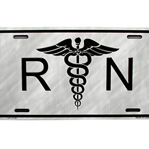 REGISTERED NURSE RN Metal Car Novelty License Plate Auto tag