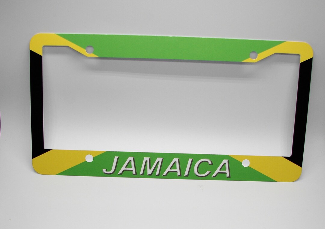 JAMAICA JAMAICAN Flag Aluminum Cover FRAME for Car License Plates Etsy