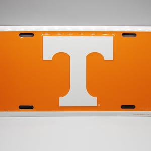 Officially Licensed UT University of Tennessee Volunteers 3D EMBOSSED Metal Car Novelty License Plate Auto tag