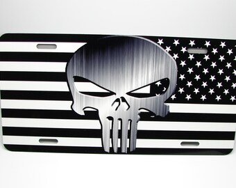 USA In God We Trust Combo Laser & Diamond Engraved Car Tag - Diamond - Foto 4