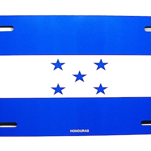 HONDURAS Flag Metal Car Novelty License Plate Auto tag. Bandera Honduras