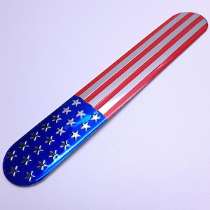 1 US USA AMERICAN Flag 3D Metal Aluminum Emblem, Decal, Sticker