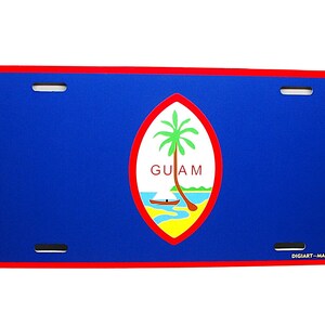 GUAM FLAG Metal Car Novelty License Plate Auto Tag