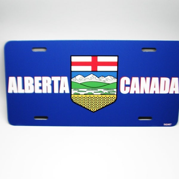 CANADA, CANADIAN Territory ALBERTA Flag Metal Car Novelty License Plate Auto tag