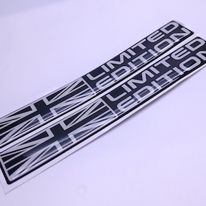 UK BRITISH ENGLISH Flag 3D Epoxy Car Emblem Decal Sticker Set (2) Flexible Durable Waterproof Highly Detailed Good Quality