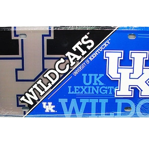 Officially Licensed UNIVERSITY of KENTUCY WILDCATS Metal Novelty Car License Plate Auto Tag