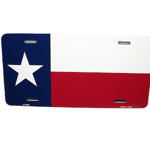 TEXAS STATE FLAG Metal Car Novelty License Plate Auto Tag. Lone Star State
