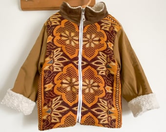 Bohemian Soul Jacket 2-4T  | One of a Kind  | Spring Child Coat | Upcycled Jacket | Handmade Kids Outerwear | Kids Sustainable Jacket