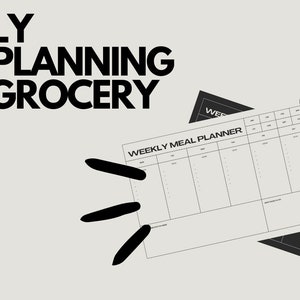 WEEKLY MEAL PLANNER Sleek, Chic & Clean design