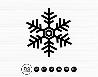 Snowflake Snow Winter Silhouette Shape, Instant Download, eps, dxf, svg, pdf, jpeg, png