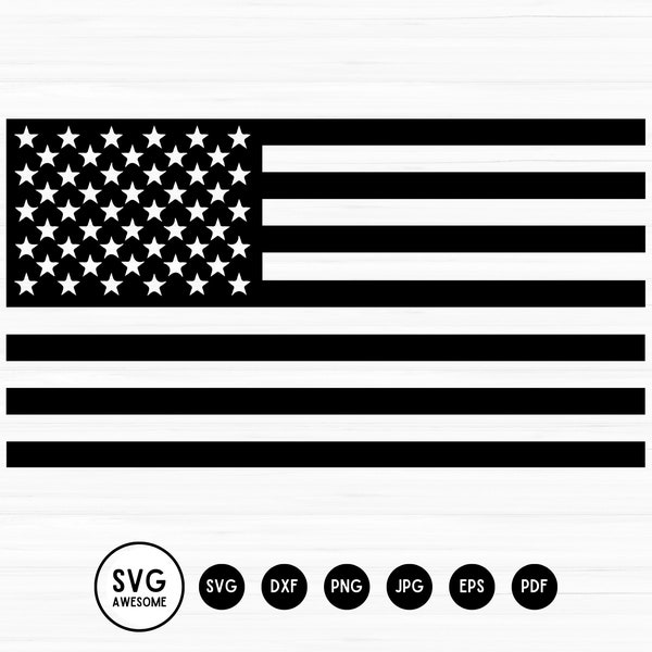 USA American Flag Set SVG Instant Download, Vinyl & Craft Cutting File, American Flag SVG Cut File, Die Cut, Vector Digital Download