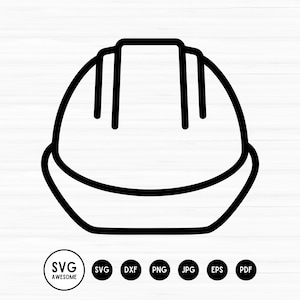 Hard Hat svg, Safety Helmet svg, Construction Worker - Hardhat, Cutting File Party Decor - Ready to Cut