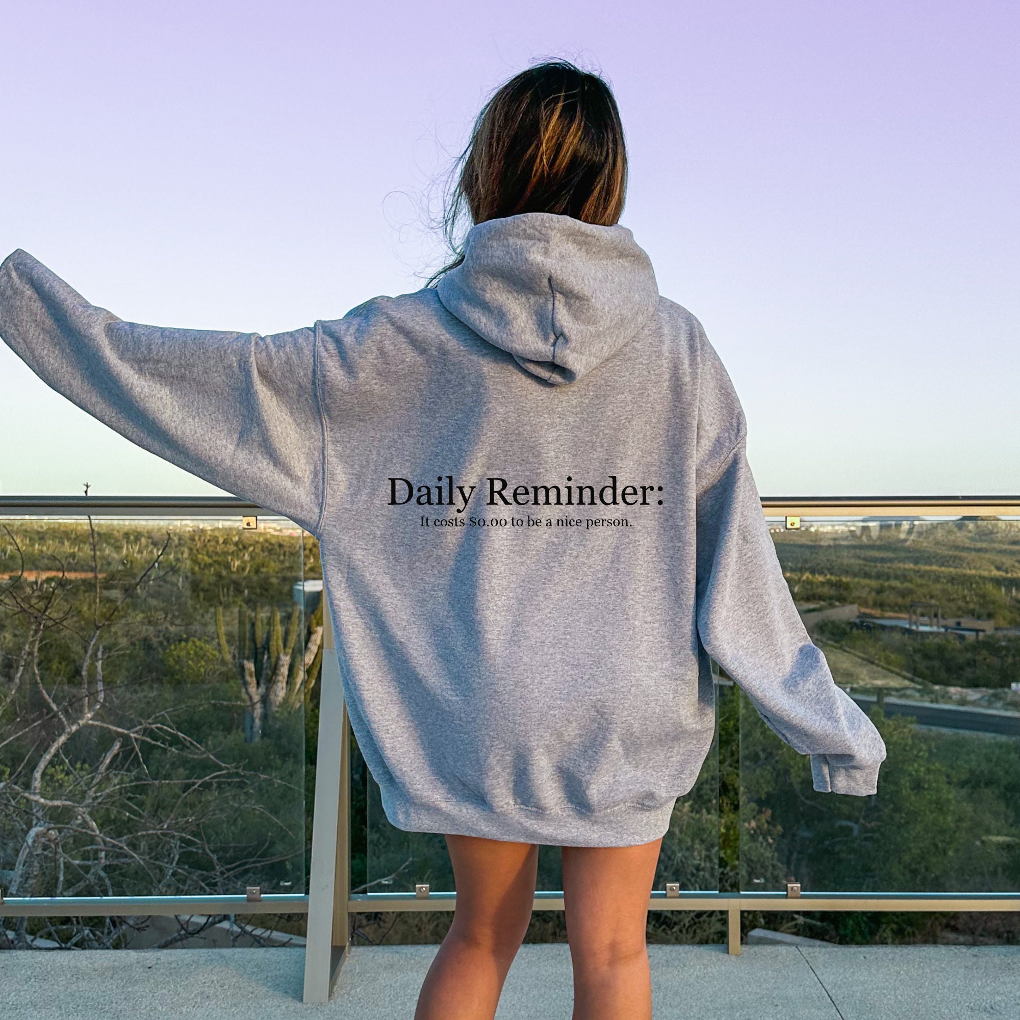 CheeryVibes It's A Good Day to Have A Good Day Hoodie- Siesta Beach- Aesthetic, Trendy Sweatshirt, Brown Hoodie, Green, Oversized, Vsco, Tumblr