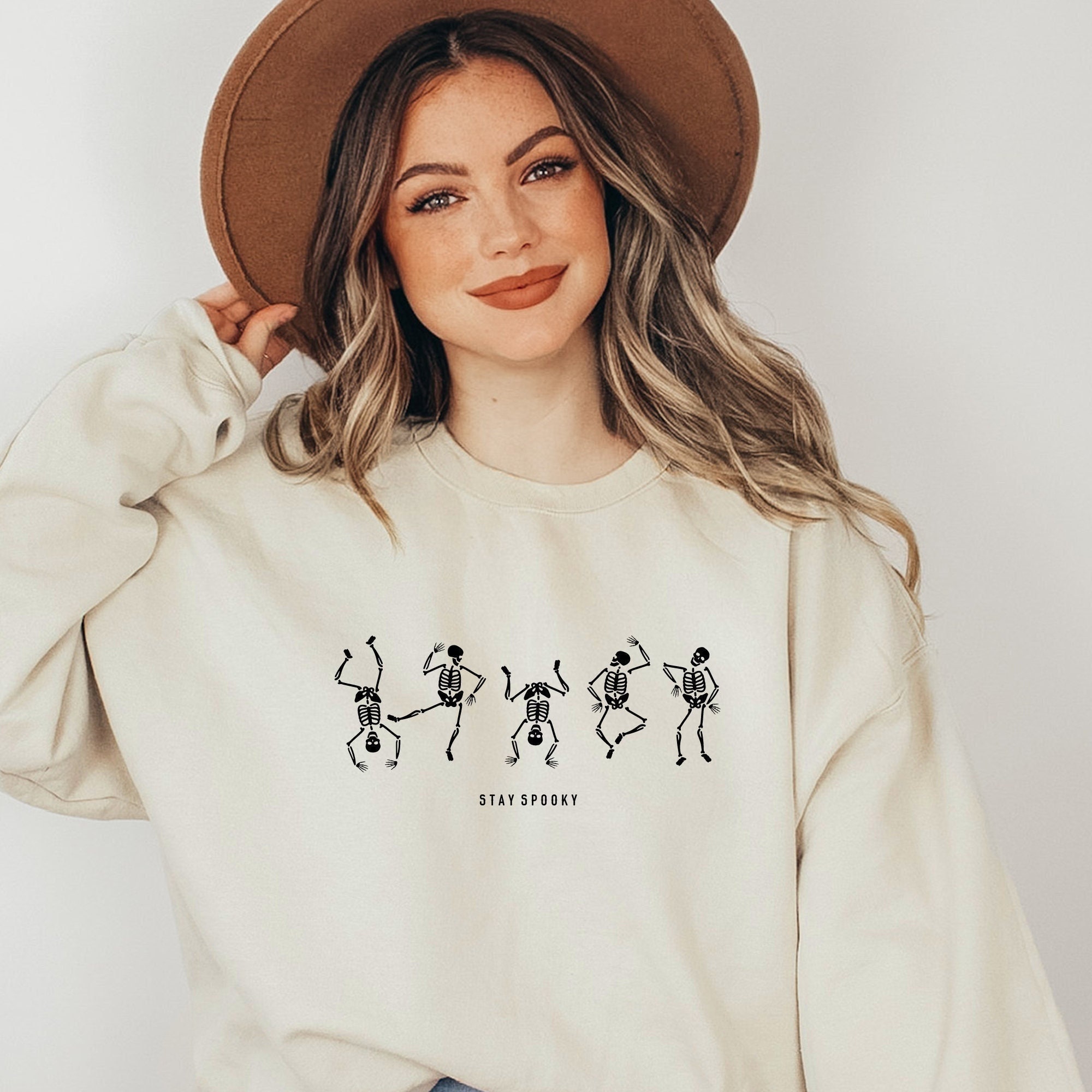 Halloween Sweatshirt, Dancing Skeleton 