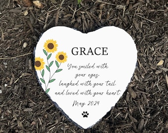 Personalized Pet Memorial Stone: Engraved Burial Marker, Cat Loss Gift SD-19