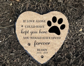 Personalized Pet Memorial Stone: Dog Remembrance Gift, Grave Marker SD-07