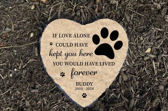 Personalized Pet Memorial Stone: Dog Remembrance Gift, Grave Marker SD-07