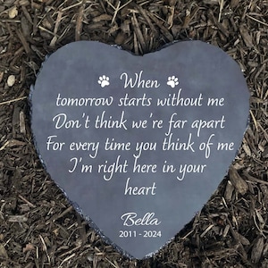 Dog Passed Away Gift, Pet Memorial Stone, Personalized Pet Memorial Gift, Pet Loss Remembrance Gift Marker SD-10