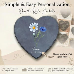 Forget Me Not Baby Memorial Stone, Miscarriage Gift, Infant Loss Plaque image 7