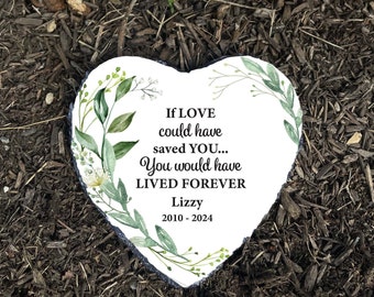 Personalized Pet Memorial Stone, Pet Loss Gift, Burial Marker