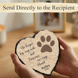 Dog Memorial Stone, Personalized Loss of Dog Sympathy Gift Paw Print Headstone SD-09 Bild 4